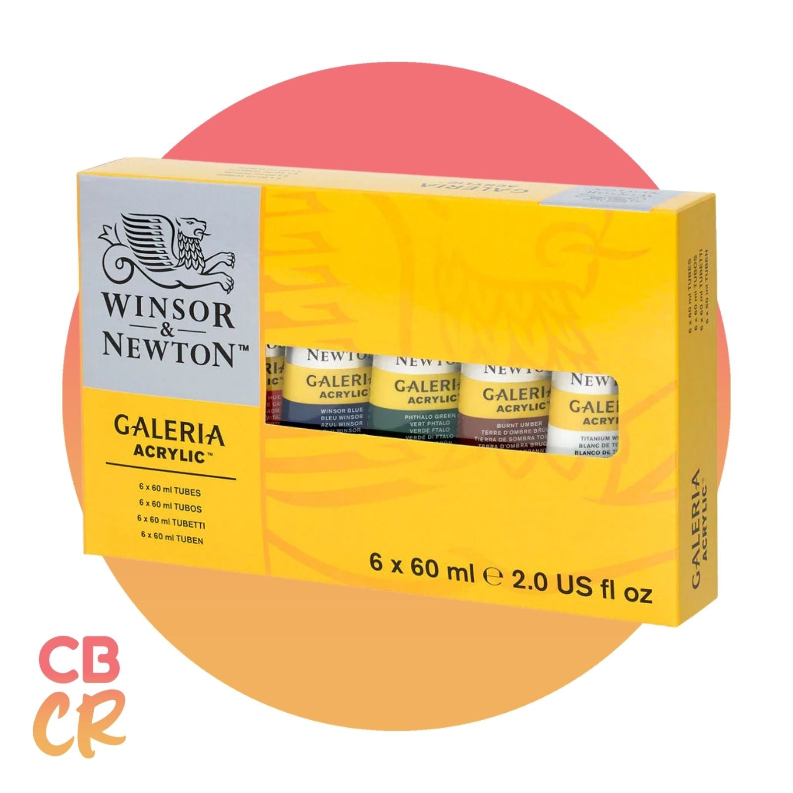 Pintura Acrílica Galeria de 6 Colores 60ml | Winsor & Newton