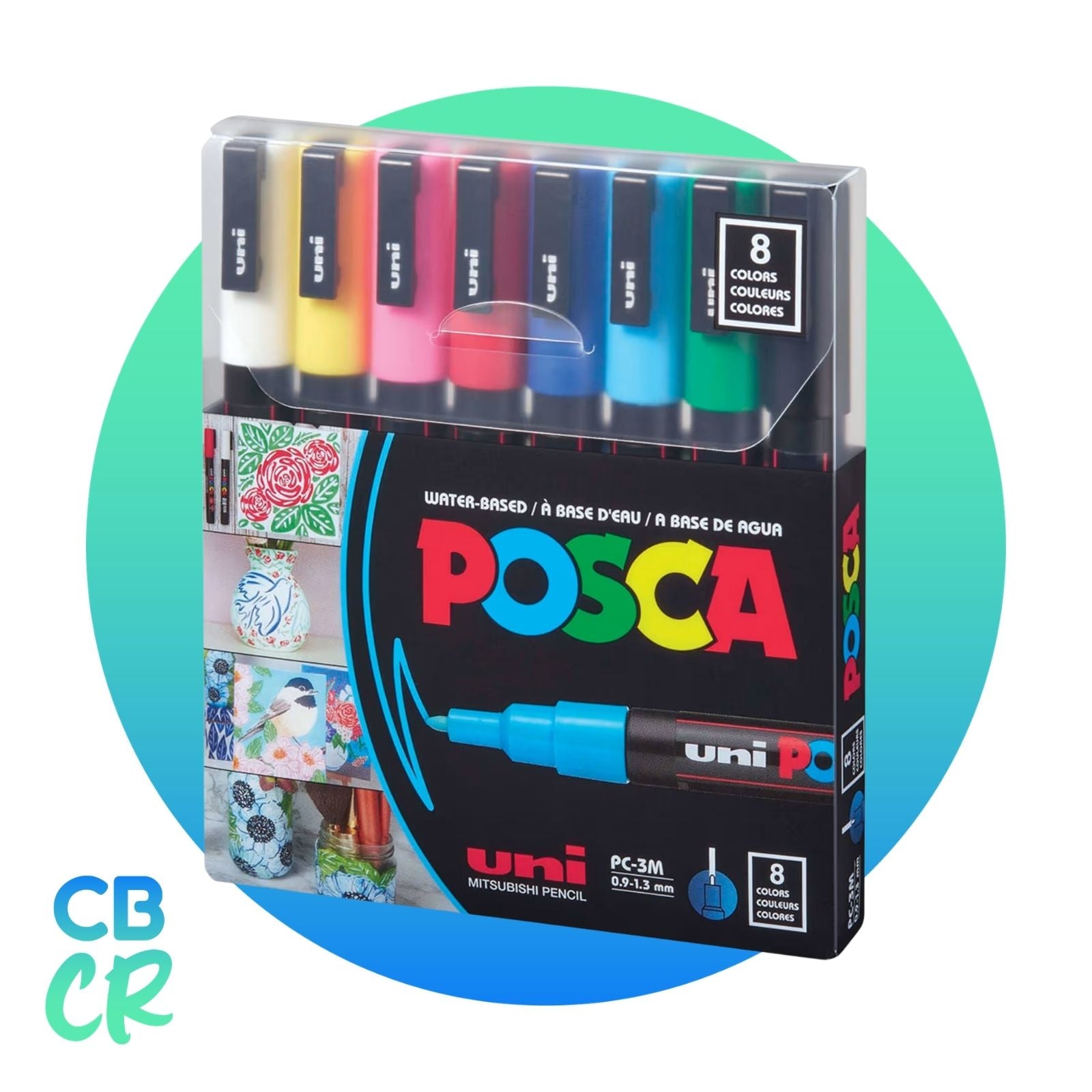 Marcadores Acrílicos PC-3M 8 Colores Esenciales | POSCA