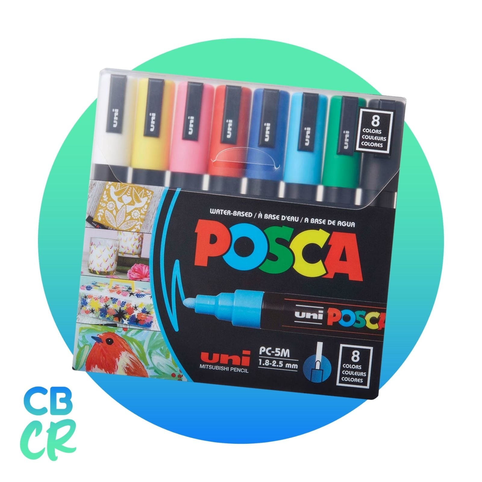 Marcadores Acrílicos PC-5M 8 Colores Esenciales | POSCA