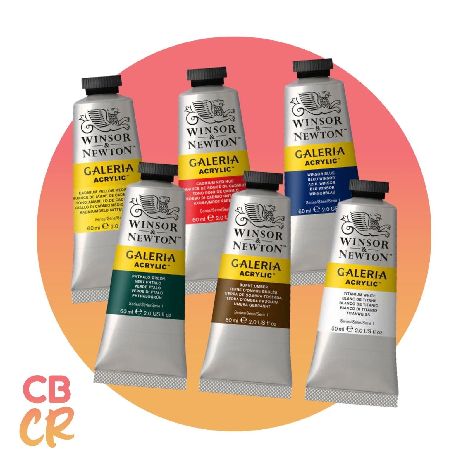 Pintura Acrílica Galeria de 6 Colores 60ml | Winsor & Newton