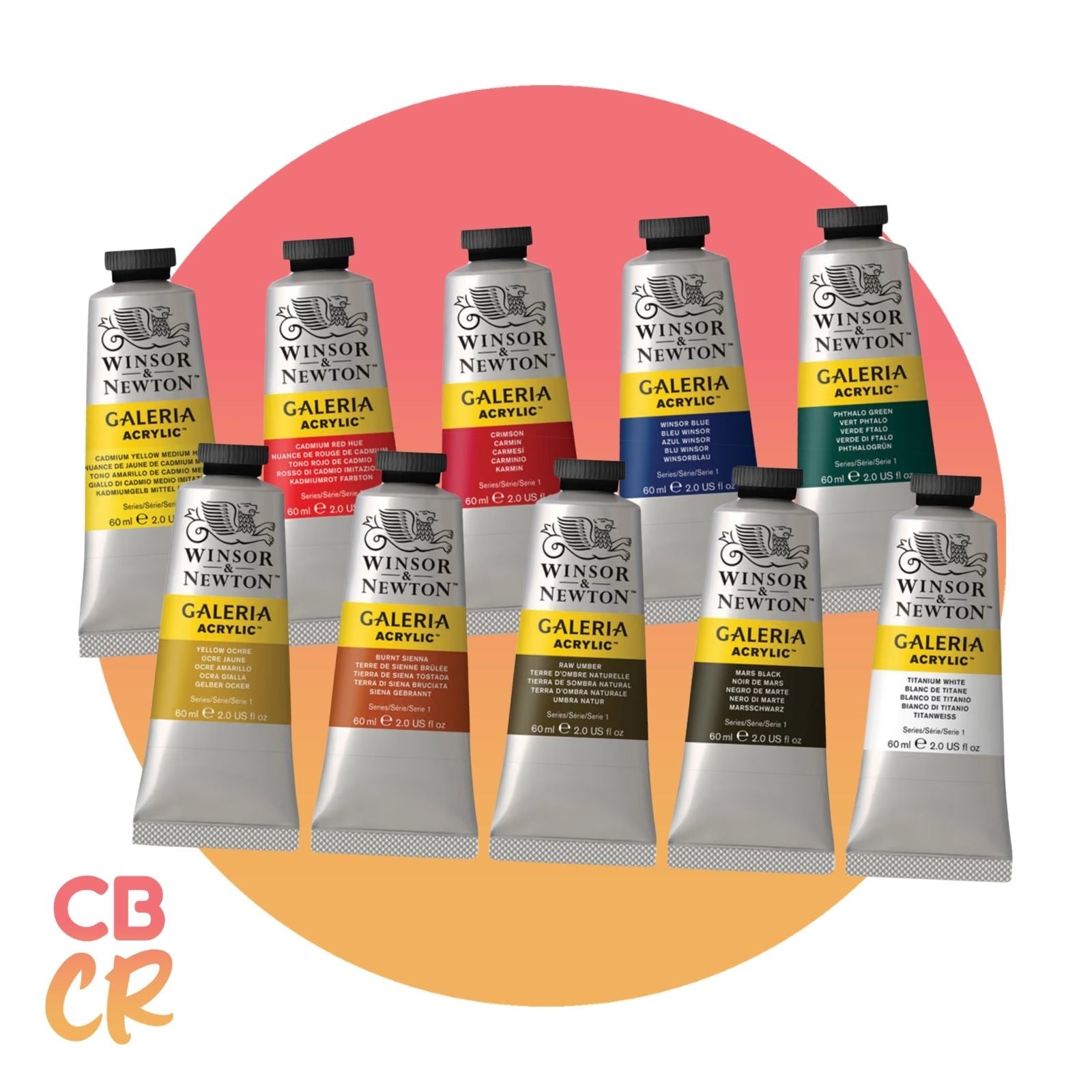 Pintura Acrílica Galeria de 10 Colores 60ml | Winsor & Newton