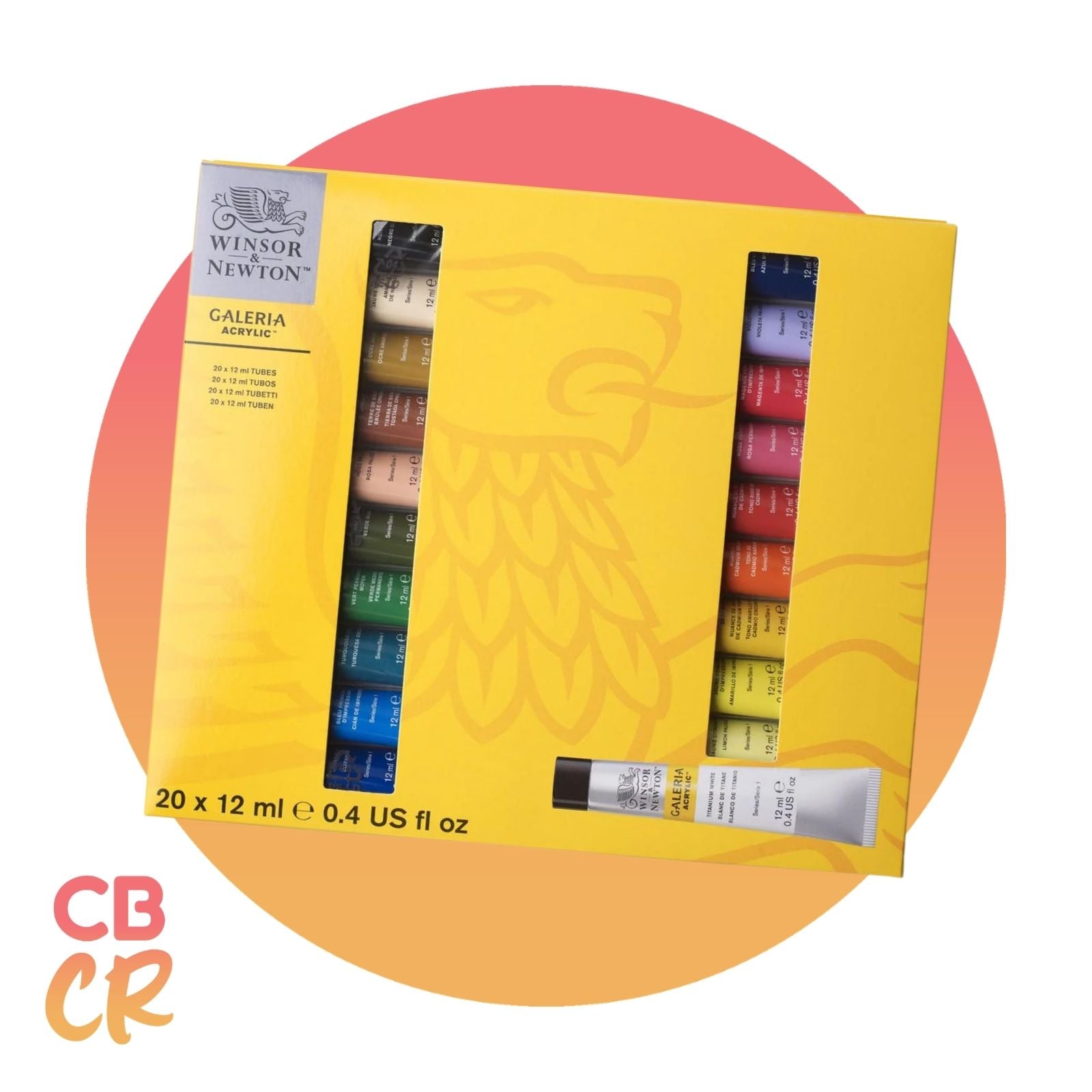 Pintura Acrílica Galeria de 20 Colores 12ml | Winsor & Newton