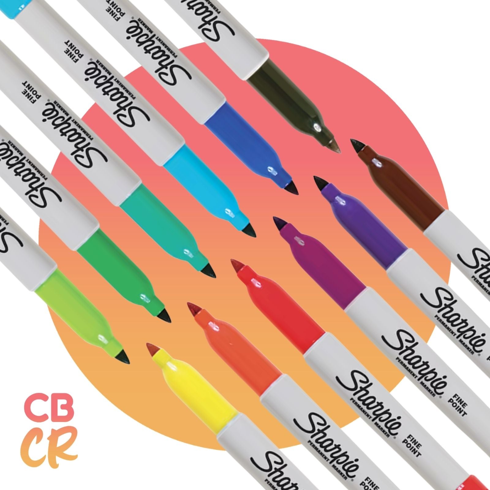 Marcadores Permanentes de 12 Colores | SHARPIE