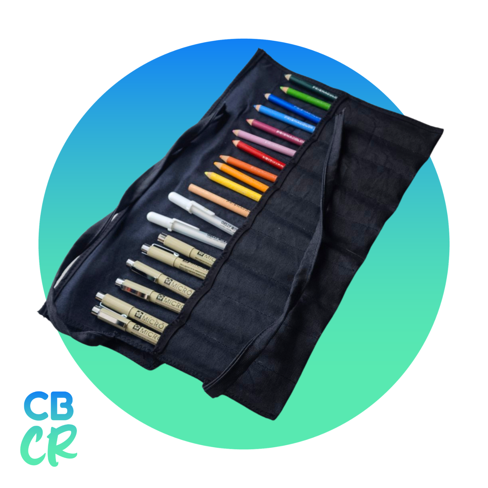 Detalle de tela resistente y lavable del estuche enrollable CUBOCROMÍA