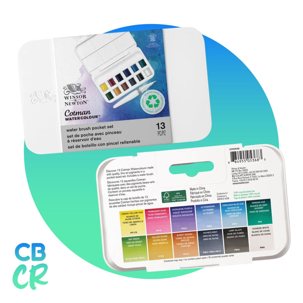 Set Acuarelas Cotman de 13 piezas - Pincel Recargable | Winsor & Newton