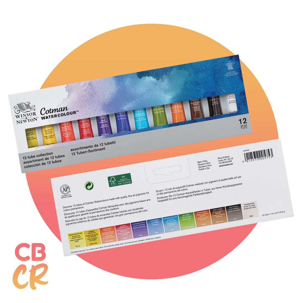 Acuarelas Cotman de 12 Colores 8ml | Winsor & Newton