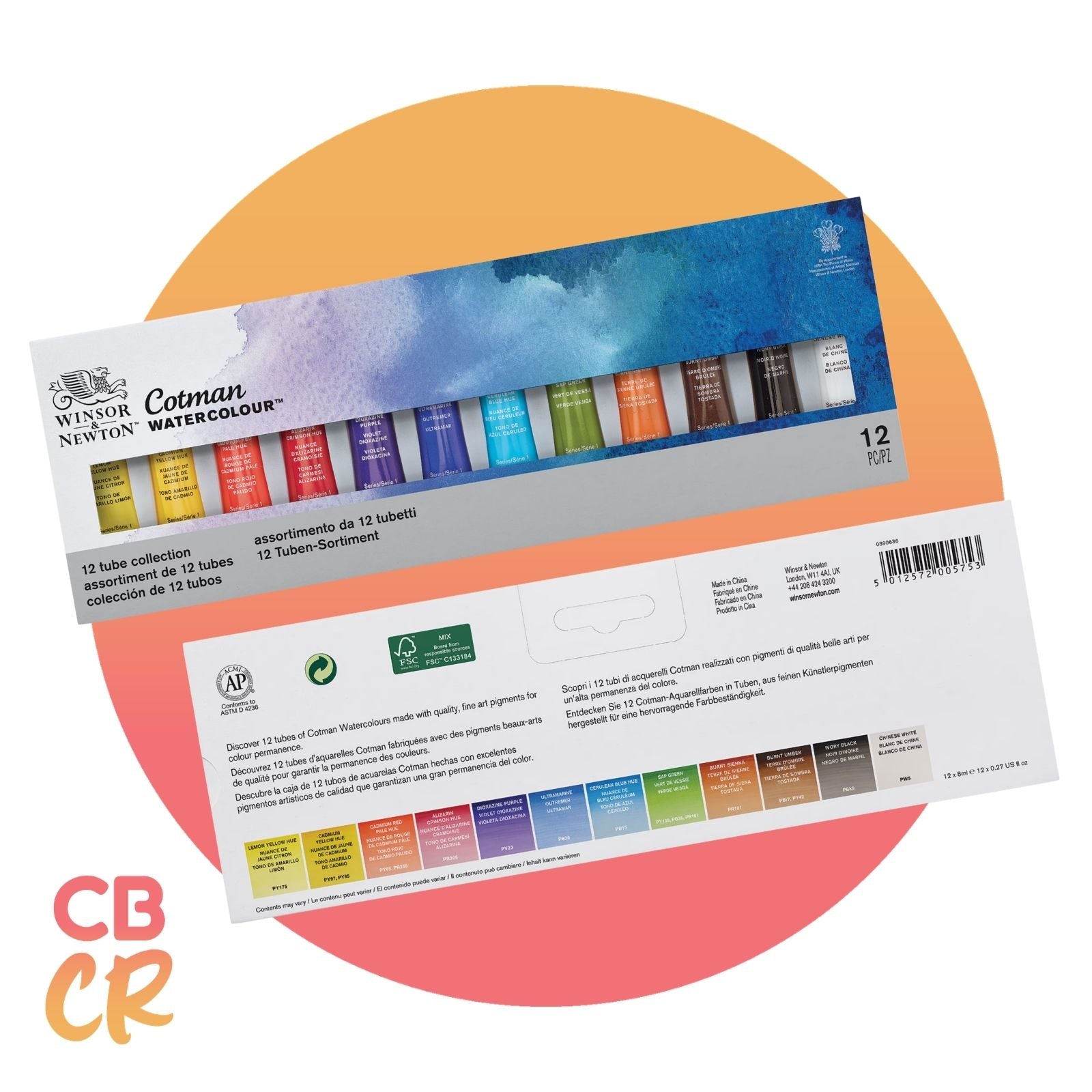 Acuarelas Cotman de 12 Colores 8ml | Winsor & Newton