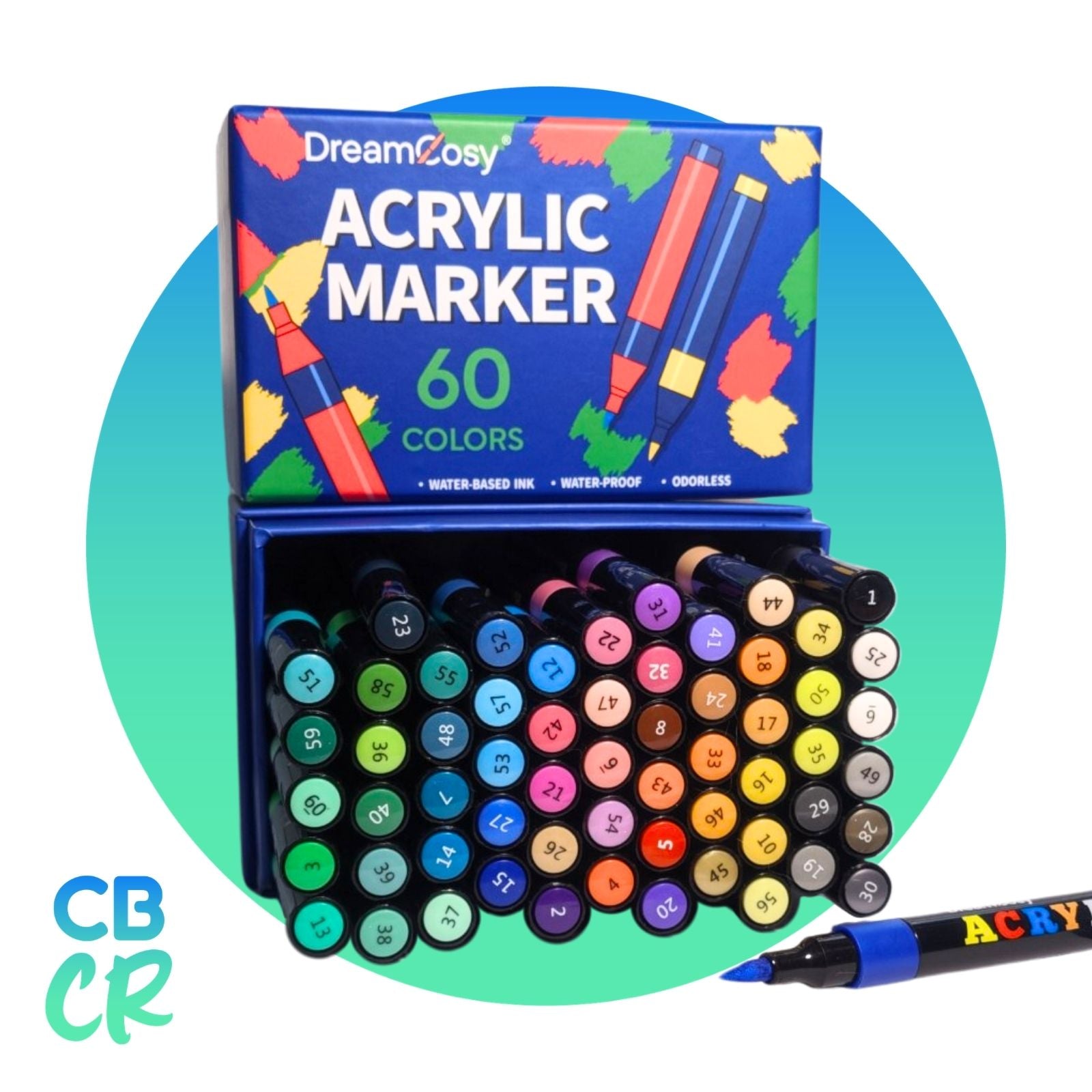 Marcadores Acrílicos Punta Pincel de 60 Colores | DreamCozy