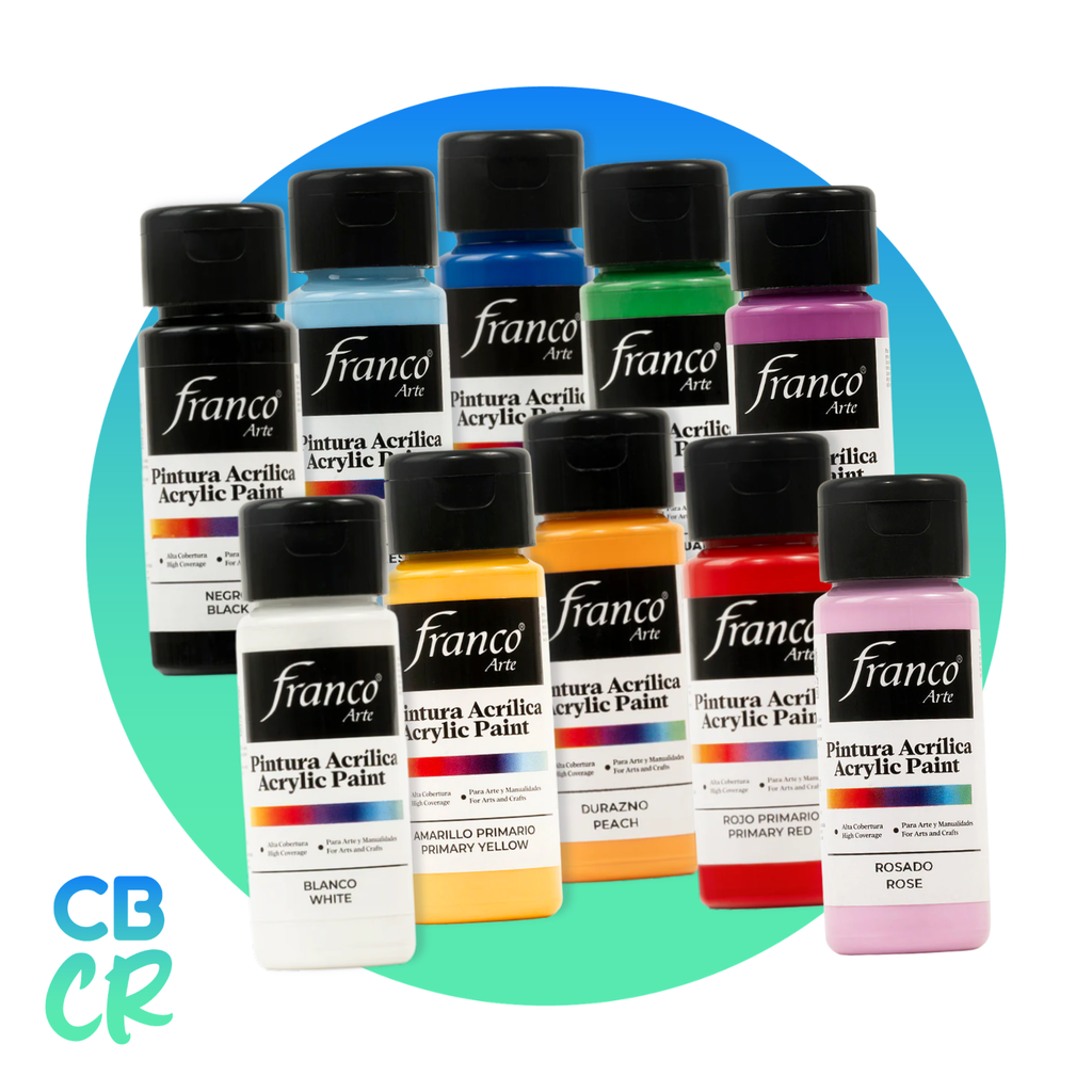 Set de Pintura Acrílica Paleta Esencial de 10 Colores 60ml | Franco Arte