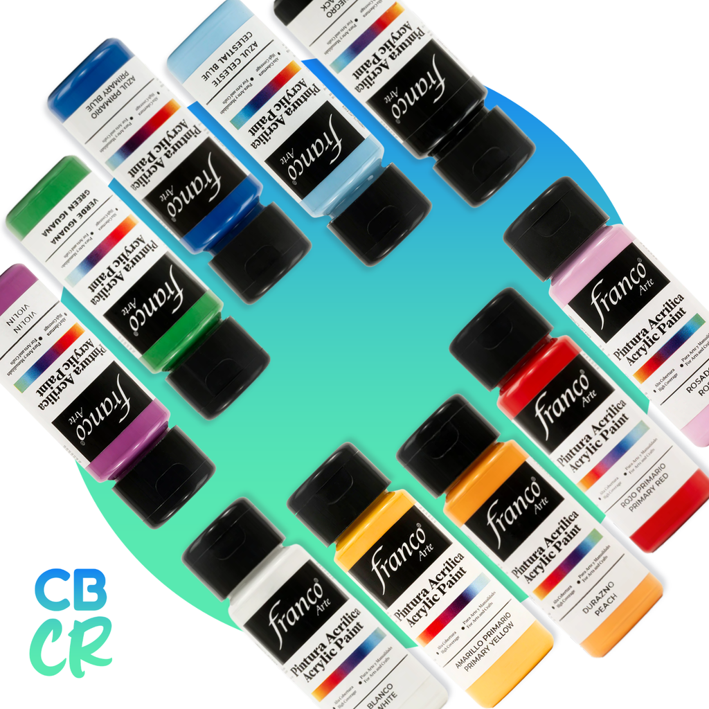 Set de Pintura Acrílica Paleta Esencial de 10 Colores 60ml | Franco Arte